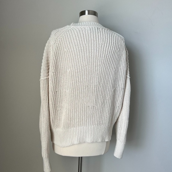 Banana Republic 100% Organic Cotton Chunky Knit Oversized Boxy Sweater Large - Picture 12 of 16